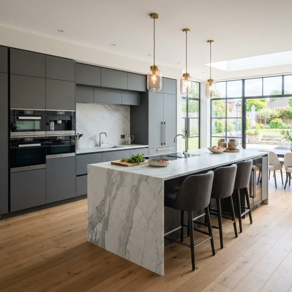 Luxury modern kitchen inside the prize home
